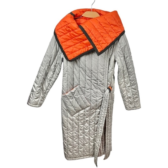 Concept A Trois Reversible Longline Puffer Trench w/ Asymmetric Pockets Size S/M - Picture 8 of 15